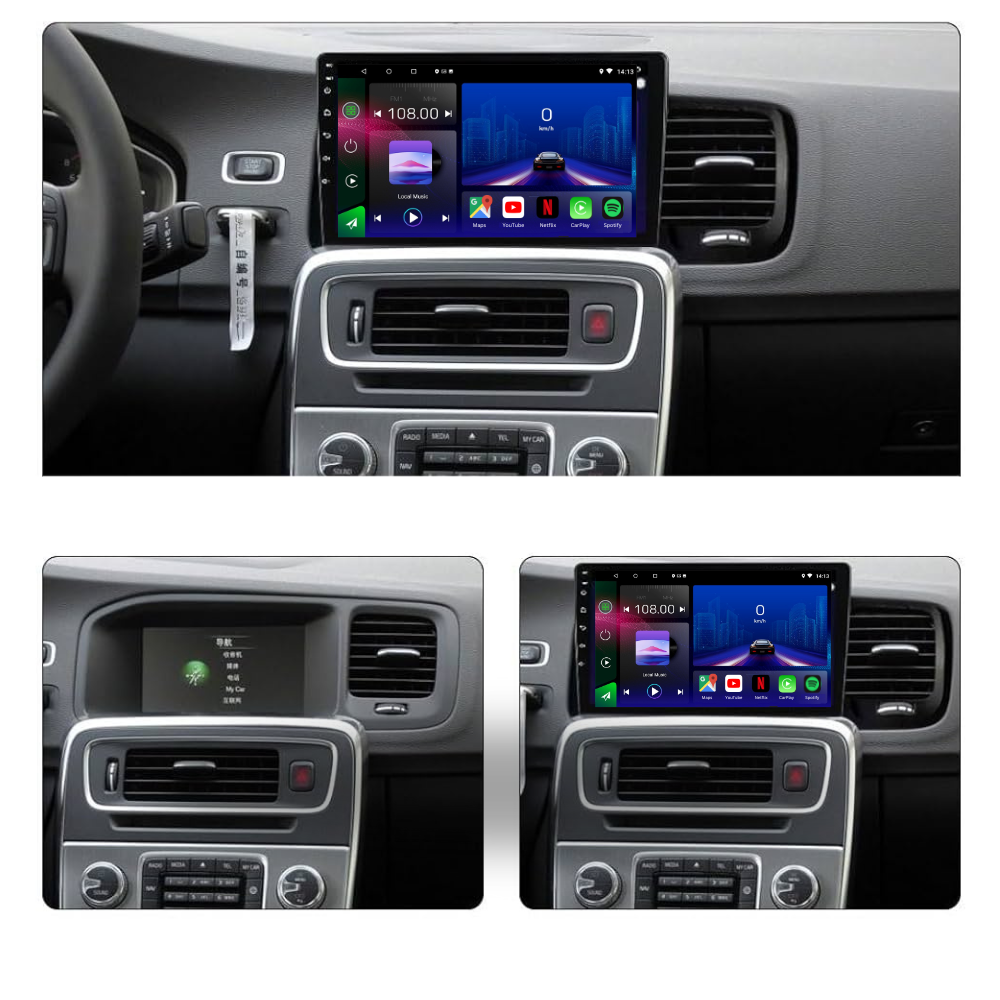 Volvo S60 | V60 | 2008-2013 | Android 13 Autoradio | Apple CarPlay | Android Auto - TechVoyage