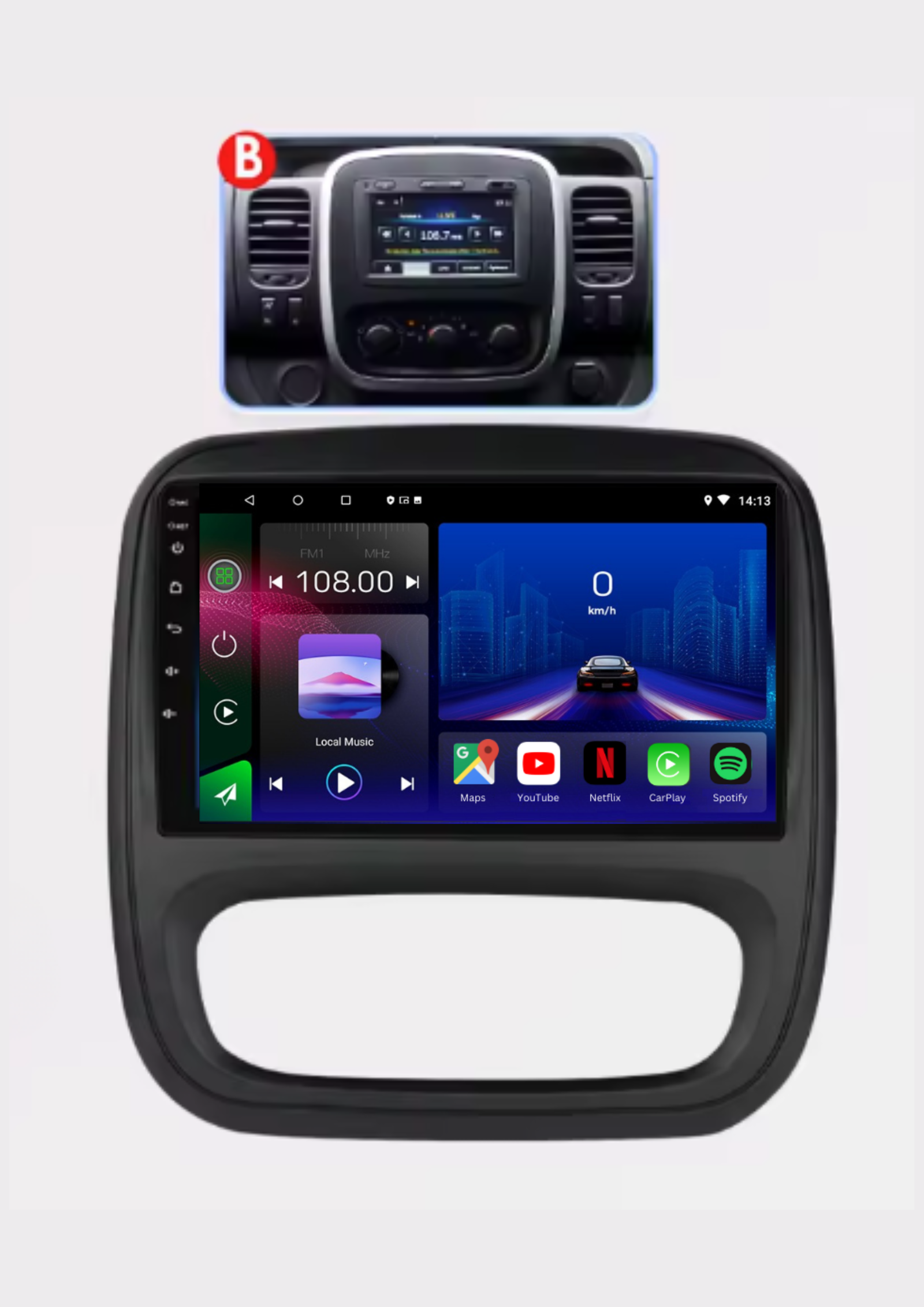 Opel Vivaro | Renault Traffic | 2014-2021 | Android 14 Autoradio | Apple CarPlay | Android Auto - AutoNavi.pl