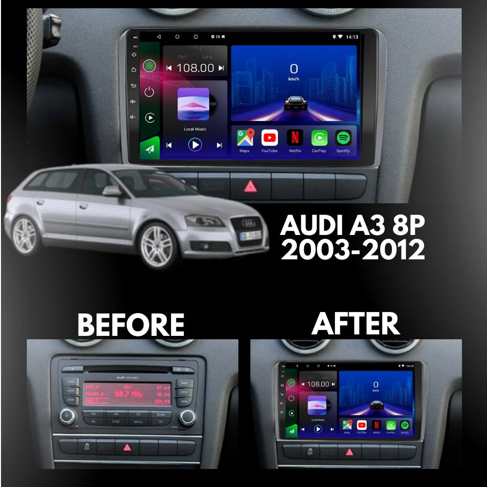 Audi A3 S3 RS3 | 8P 2003-2012 | Android 13 Autoradio | Apple CarPlay | Android Auto | Bose - AutoMedia.at
