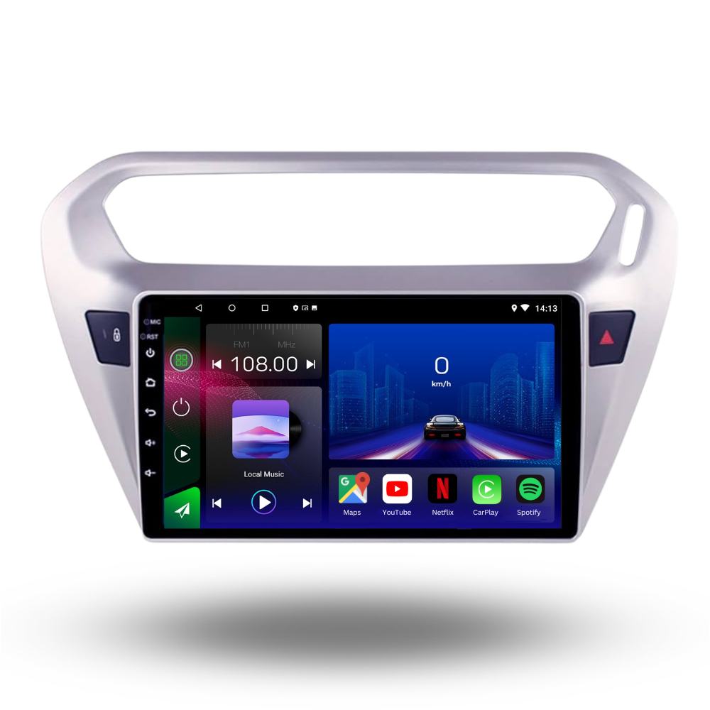 Citroen C-Elysee | Peugeot 301 2014-2018 | Android 13 Autoradio | Apple CarPlay | Android Auto - TechVoyage