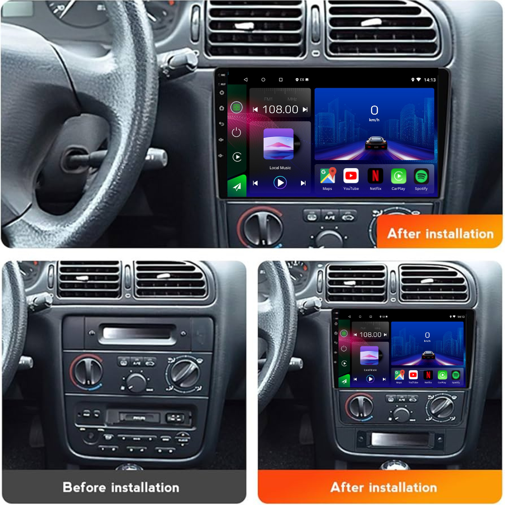 Peugeot 406 | 1999-2004 | Android 13 Autoradio | Apple CarPlay | Android Auto - TechVoyage