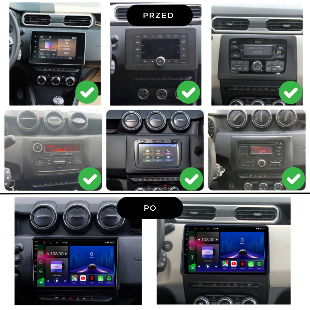 Dacia Duster HM 2 II Renault  Arkana 1  2018 - 2023 | Android 14 Autoradio | Apple CarPlay | Android Auto