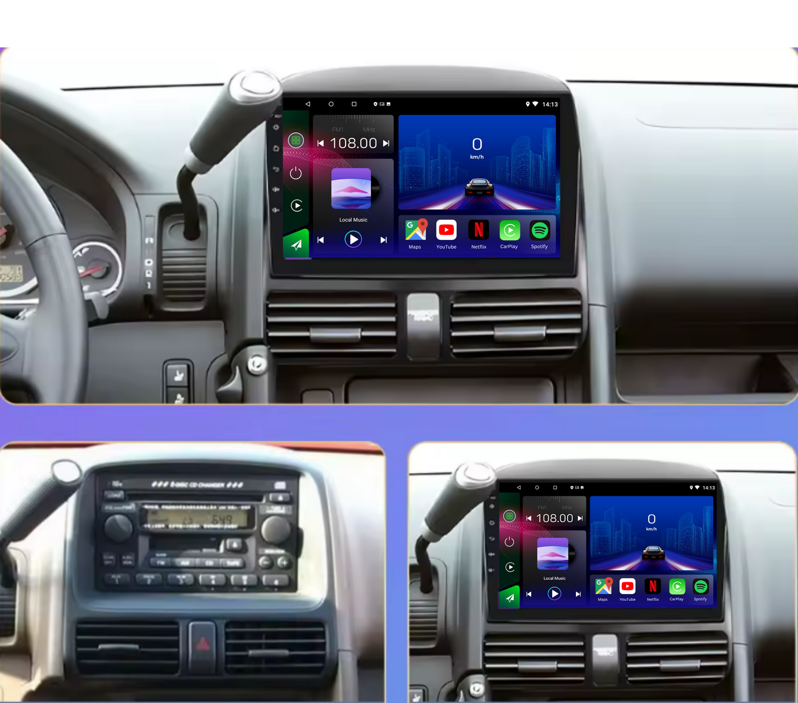 Honda CRV | 2001-2006 | Android 13 Autoradio | Apple CarPlay | Android Auto - AutoMedia.at