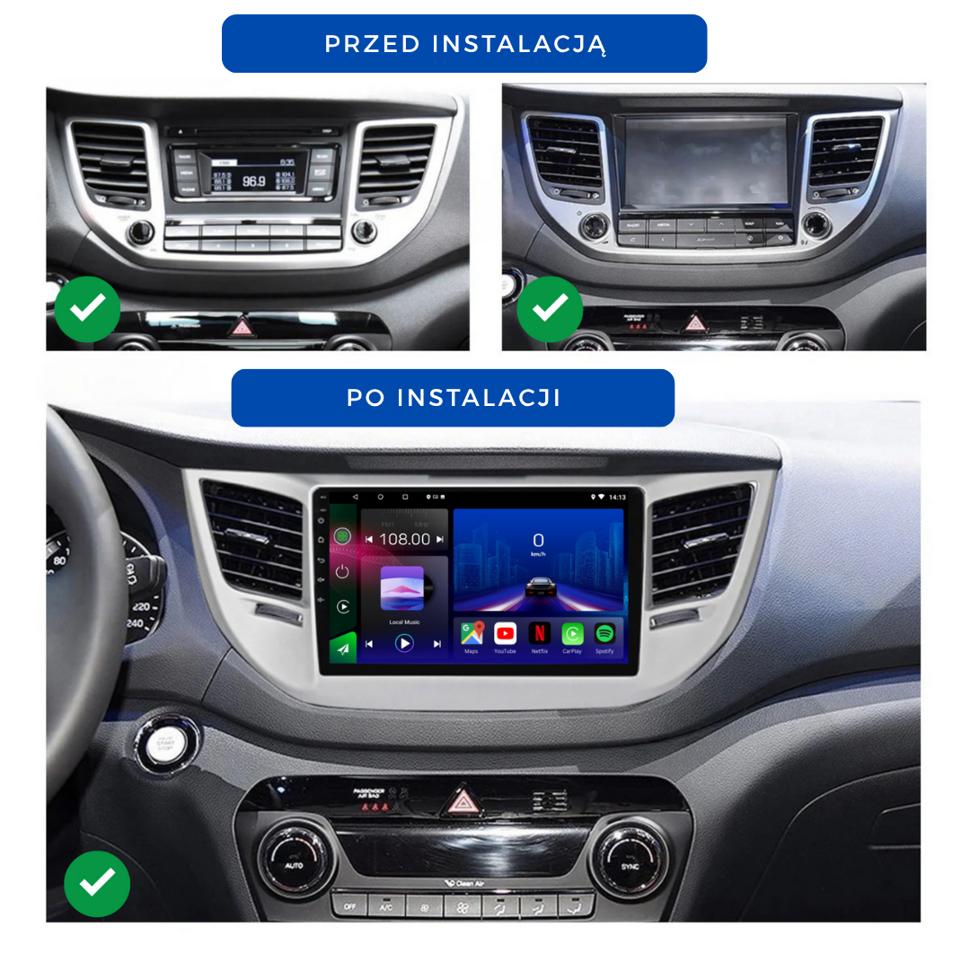 Hyundai Tucson iX35 | 2015-2018 | Android 14 Autoradio | Apple CarPlay | Android Auto