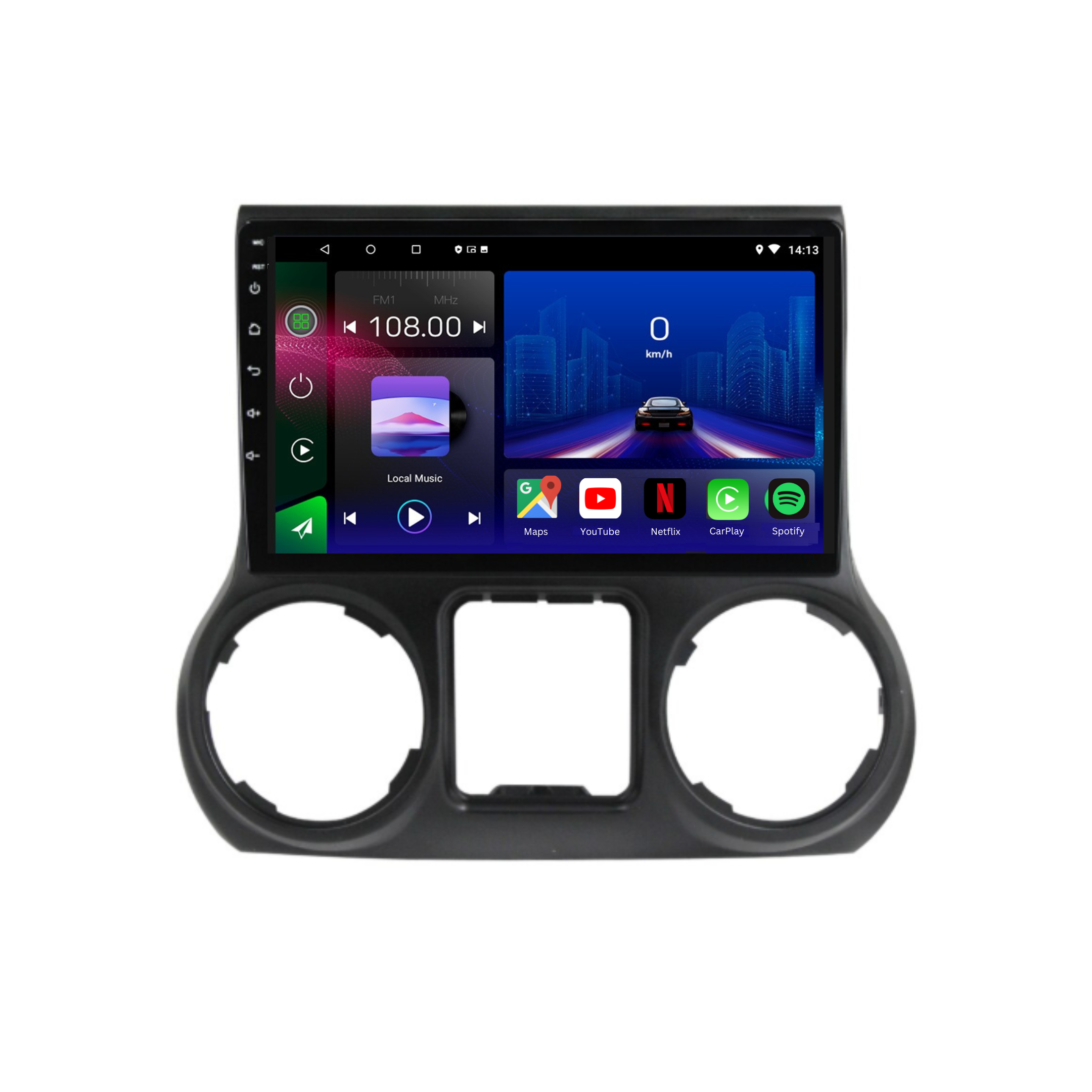 Jeep Wrangler | 2008-2017 | Android 13 Autoradio | Apple CarPlay | Android Auto - TechVoyage