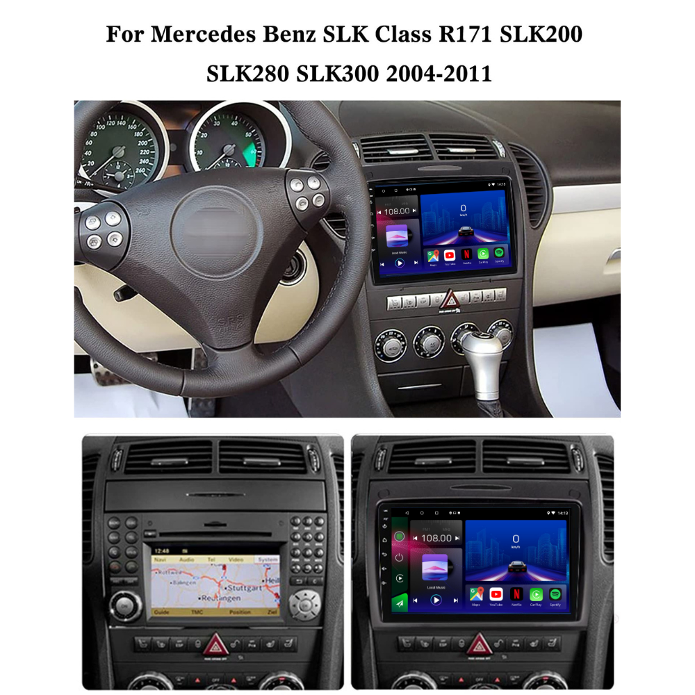 Mercedes | SLK | R171 | 2004-2011 | Android 13 Autoradio | Apple CarPlay | Android Auto - TechVoyage