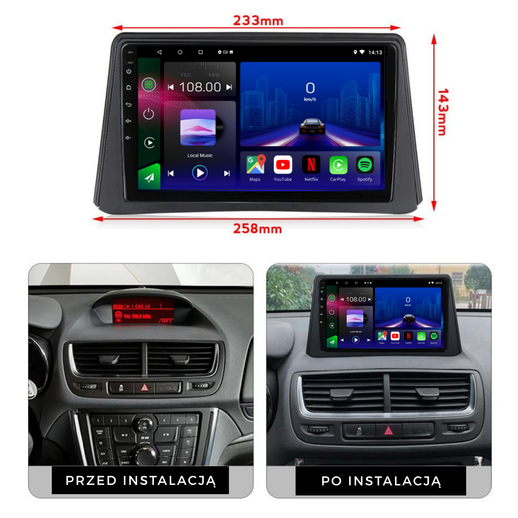 Opel Mokka | 2012-2016 | Android 14 Autoradio | Apple CarPlay | Android Auto