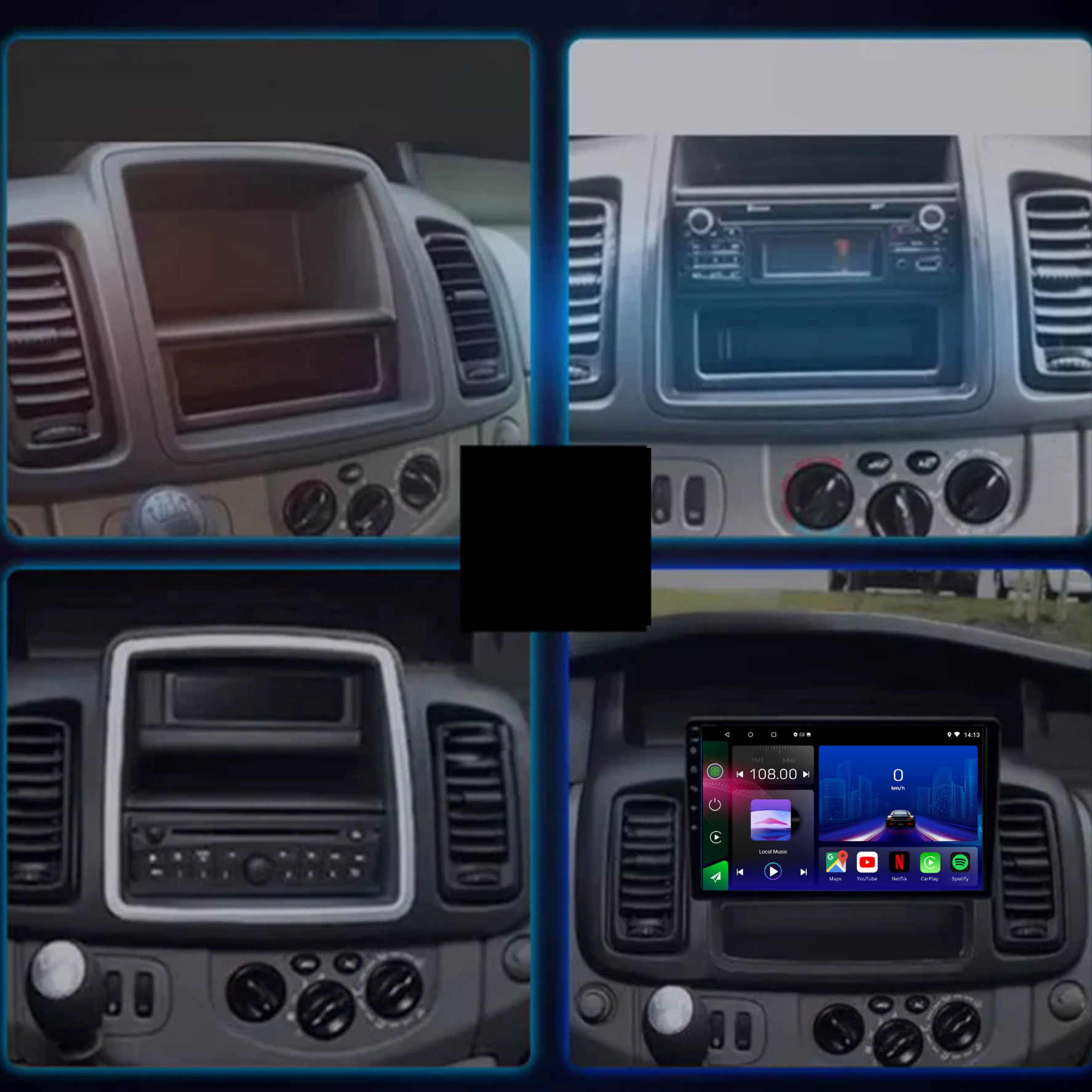 Opel Vivaro Renault Traffic Nissan Primastar | 2010-2014 | Android 13 Autoradio | Apple CarPlay | Android Auto - TechVoyage