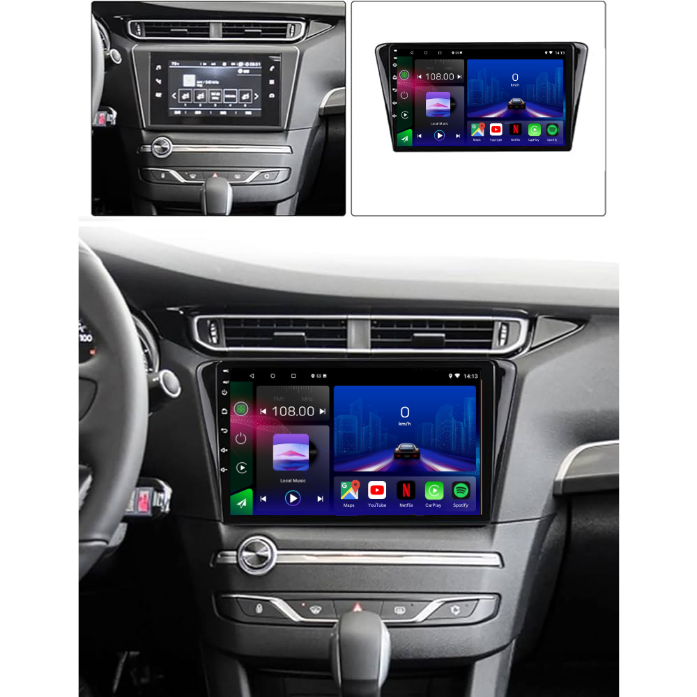 Peugeot 408 | 2014-2019 | Android 13 Autoradio | Apple CarPlay | Android Auto - TechVoyage