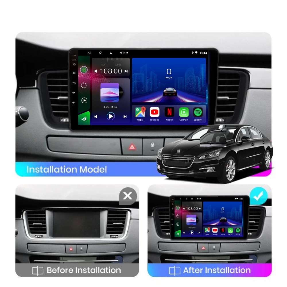 Peugeot 508 | 508SW 2011-2018 | Android 13 Autoradio | Apple CarPlay | Android Auto - TechVoyage