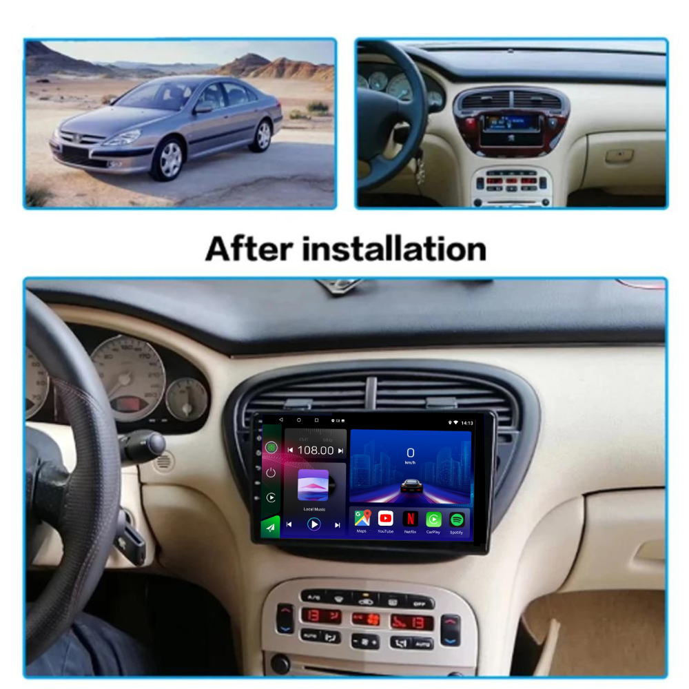 Peugeot 607 | 2004-2010 | Android 13 Autoradio | Apple CarPlay | Android Auto - TechVoyage