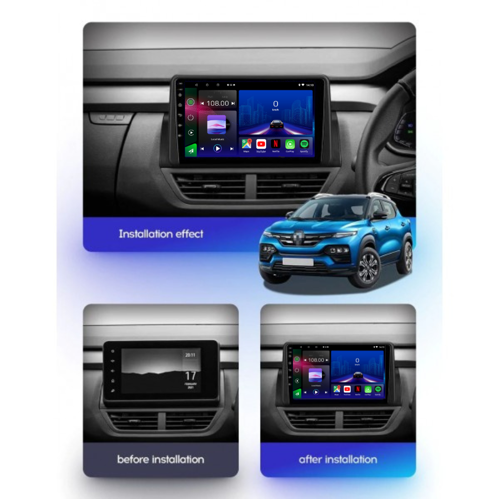 Renault Kiger | 2021-Present | Android 13 Autoradio | Apple CarPlay | Android Auto - TechVoyage