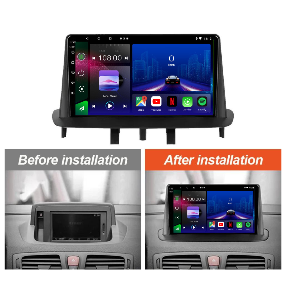 Renault Megane 3 | Renault Fluence 2009-2014| Android 13 Autoradio | Apple CarPlay | Android Auto - TechVoyage