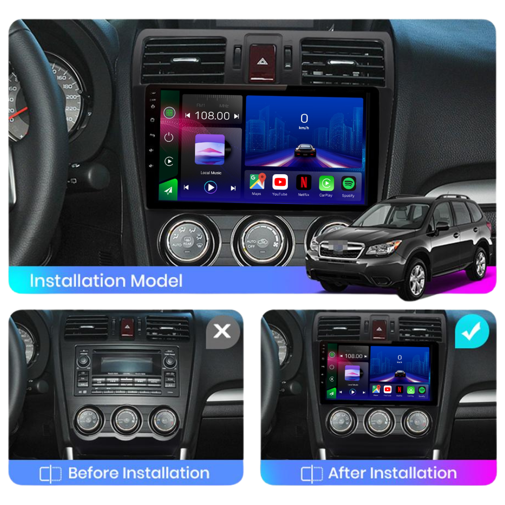 Subaru Forester XV WRX | 2012-2018 | Android 13 Autoradio | Apple CarPlay | Android Auto - TechVoyage
