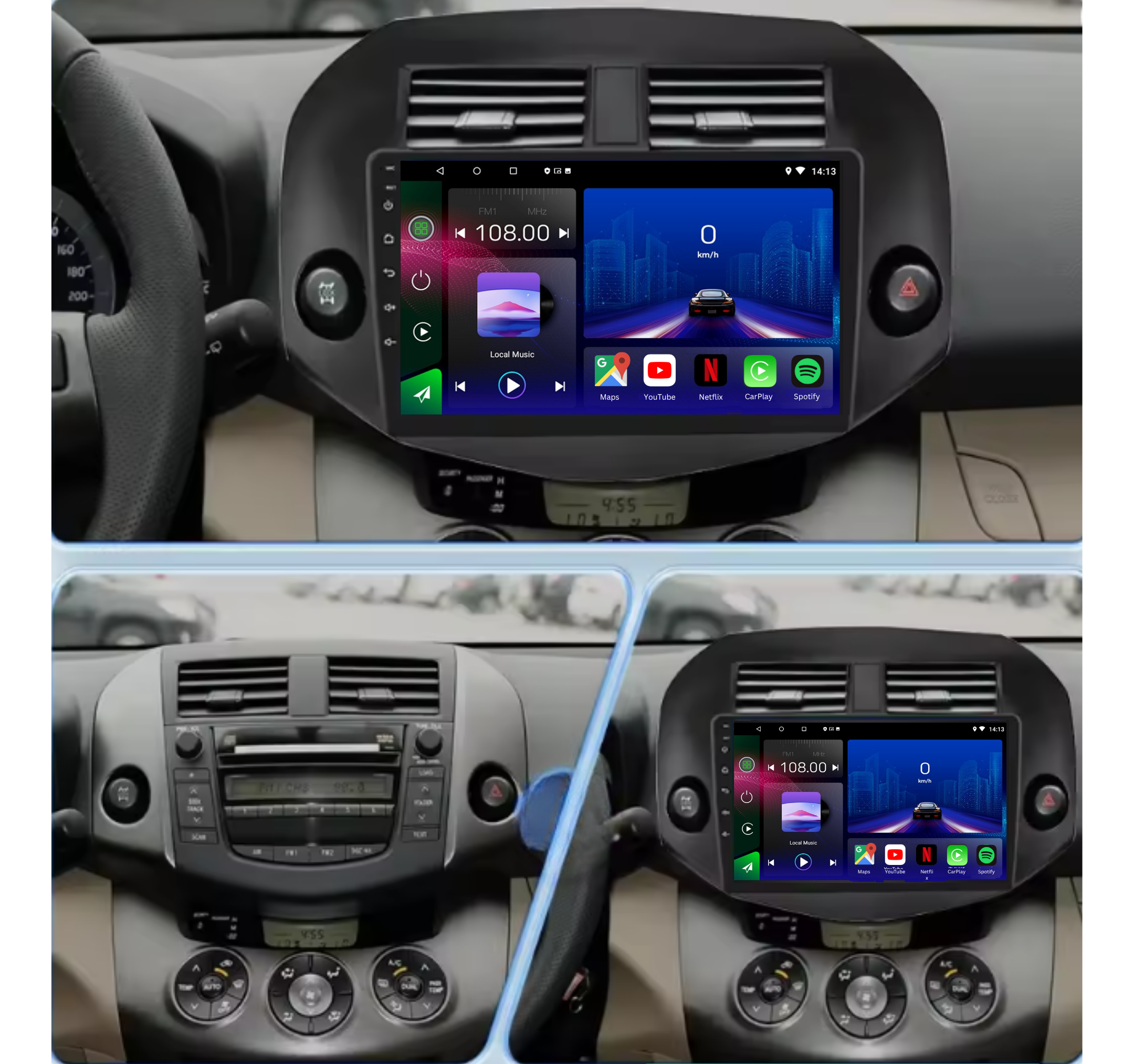 Toyota RAV4 | 2007-2011 | Android 13 Autoradio | Apple CarPlay | Android Auto - AutoMedia.at