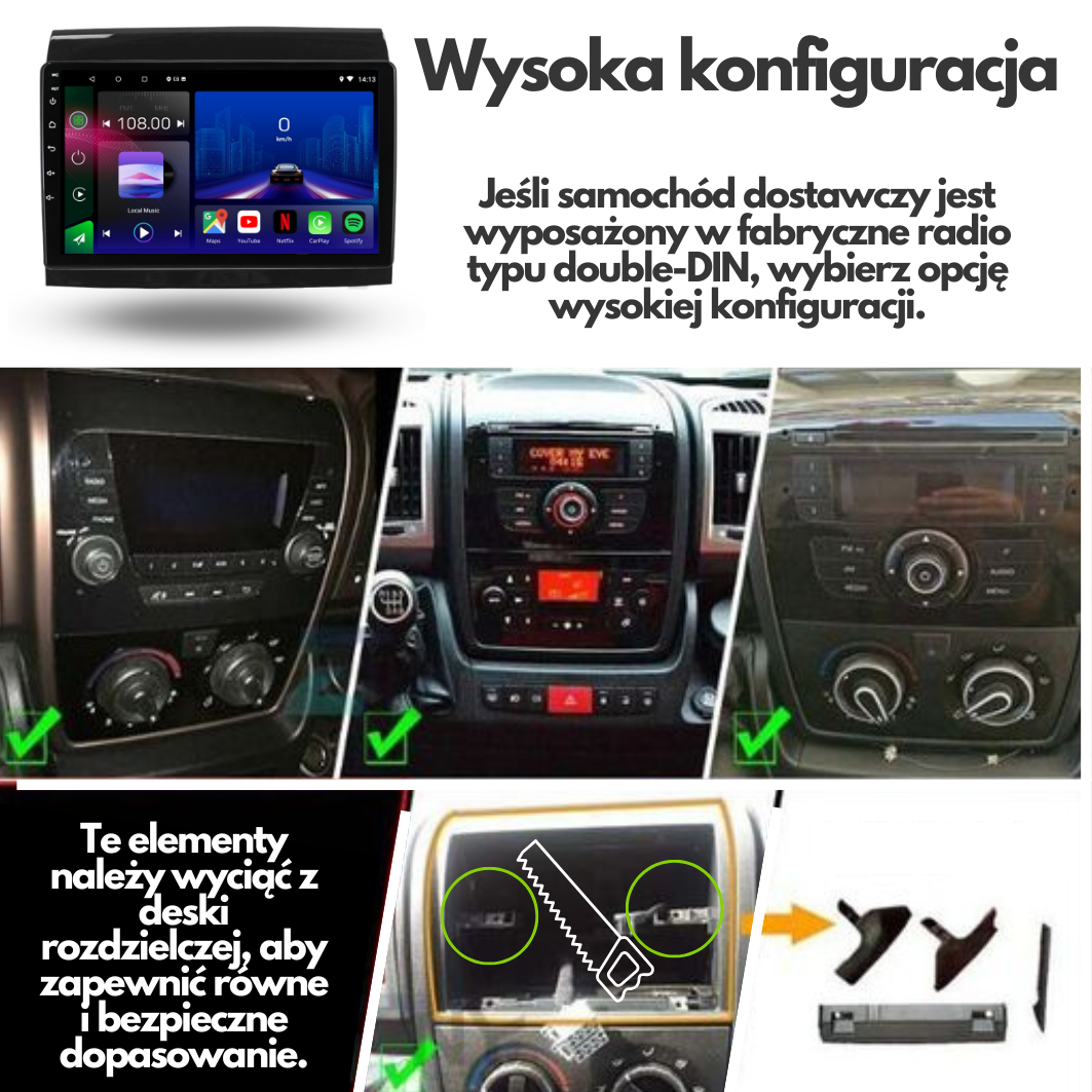 FIAT Ducato | Peugeot Boxer | Citroen Relay Jumper | 2006-2022 | Android 14 Autoradio | Apple CarPlay | Android Auto