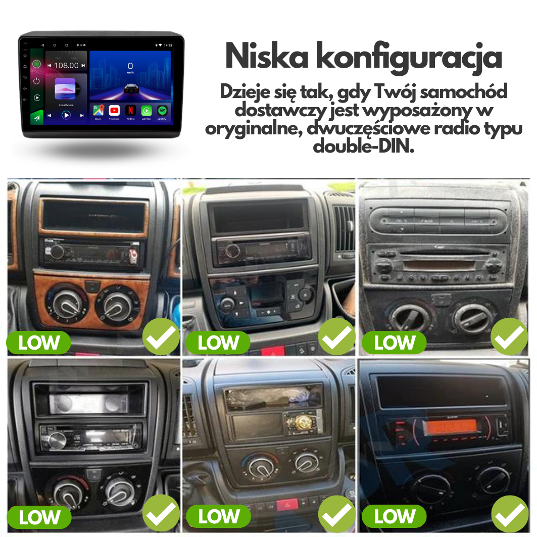 FIAT Ducato | Peugeot Boxer | Citroen Relay Jumper | 2006-2022 | Android 14 Autoradio | Apple CarPlay | Android Auto