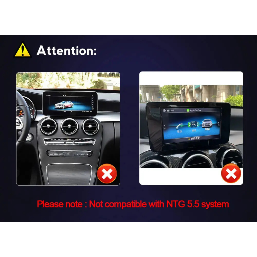 Mercedes C Class GLC V-Class Vito 2014-2019 W205 X253 W446 Android 13 Autoradio CarPlay & Android Auto - TechVoyage