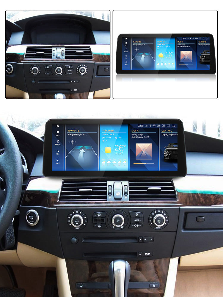 BMW 3 5 6 Series E90 E91 E92 E93 E60 E61 E62 E63 E64 Android 13 Autoradio CarPlay & Android Auto CCC CIC - TechVoyage