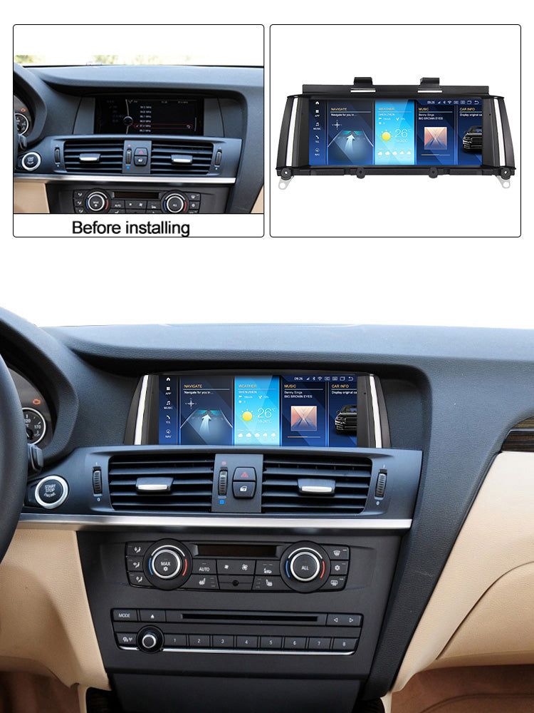 BMW X3 X4 2010-2018 F25 F26 Android 13 CarPlay & Android Auto Autoradio CIC NBT EVO - TechVoyage