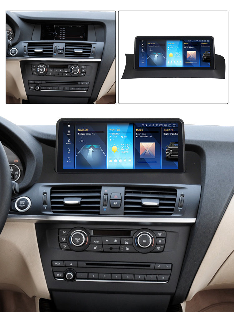 BMW X3 X4 2010-2018 F25 F26 Android 13 CarPlay & Android Auto Autoradio CIC NBT EVO - TechVoyage