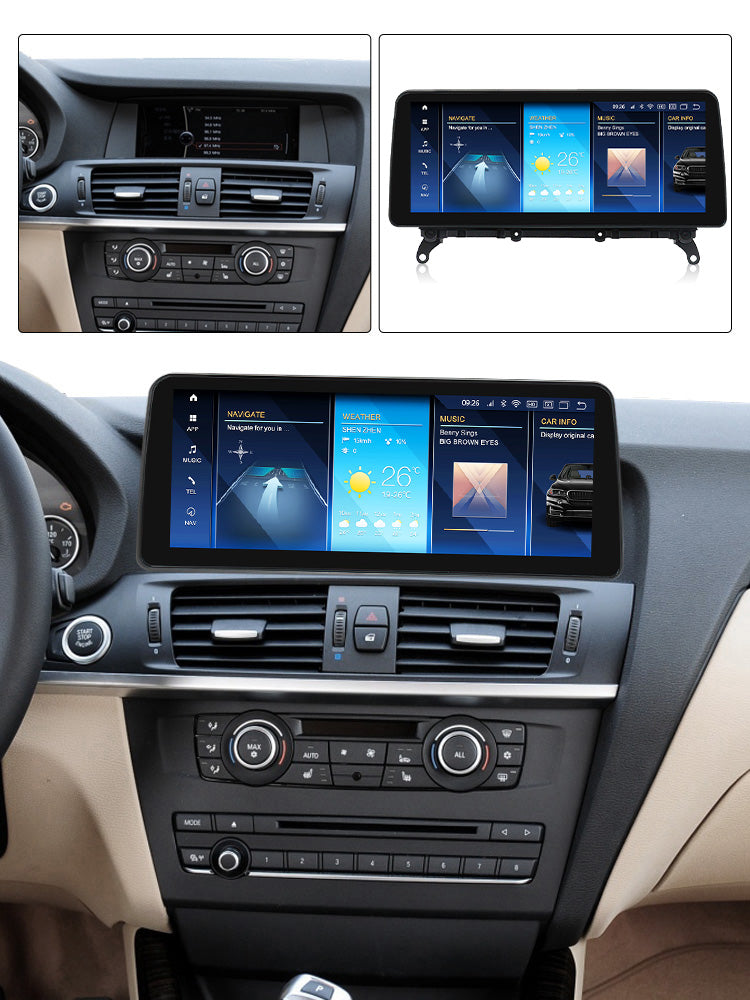 BMW X3 X4 2010-2018 F25 F26 Android 13 CarPlay & Android Auto Autoradio CIC NBT EVO - TechVoyage