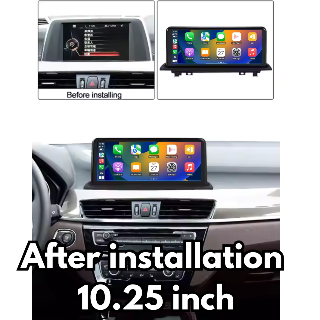 BMW X1 X2 2015-2022 F48 F39 Android 13 CarPlay & Android Auto Autoradio NBT EVO - TechVoyage