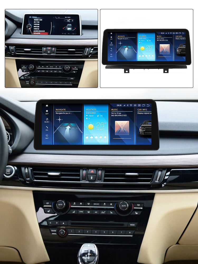 BMW X5 X6 2014-2019 Series F15 F16 Android 13 CarPlay & Android Auto Autoradio NBT EVO - TechVoyage