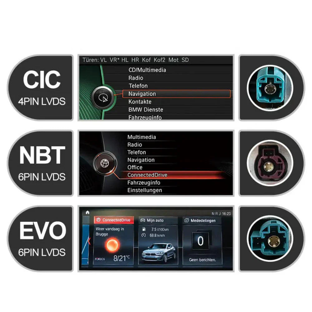 BMW X5 X6 2014-2019 Series F15 F16 Android 13 CarPlay & Android Auto Autoradio NBT EVO - TechVoyage