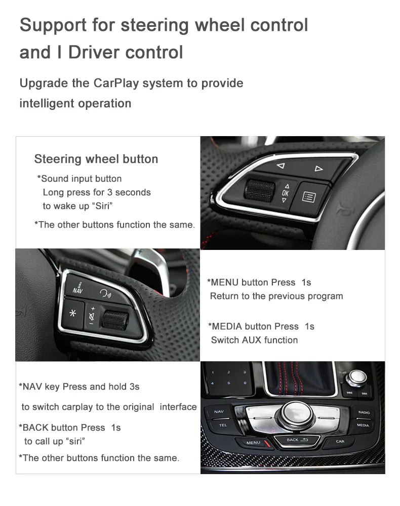 Apple CarPlay sans fil | Rétrofit pour Audi | Android Auto | Décodeur | Intégration - TechVoyage